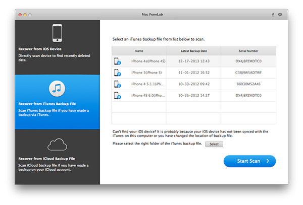call history iTunes backup recovery