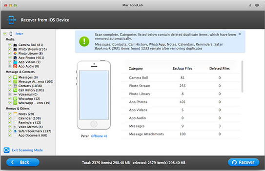 resotre iphone contacts