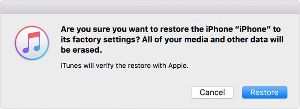 restore itunes backup now 