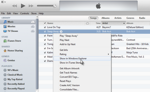 itunes music folder on windows pc