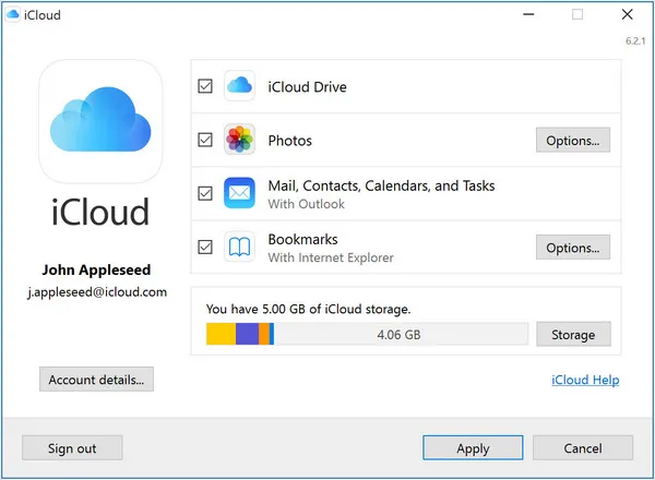 iCloud Drive on Windows 10