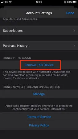 Remove Apple ID from iPhone