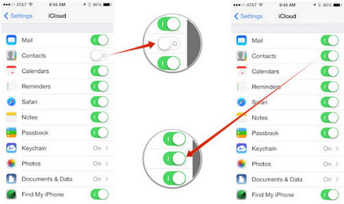 sync contacts on iPhone